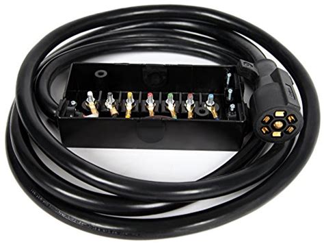 lavolta 7-way trailer plug cord with 7-pole wiring junction box|7.